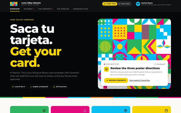 Creative delivery portal