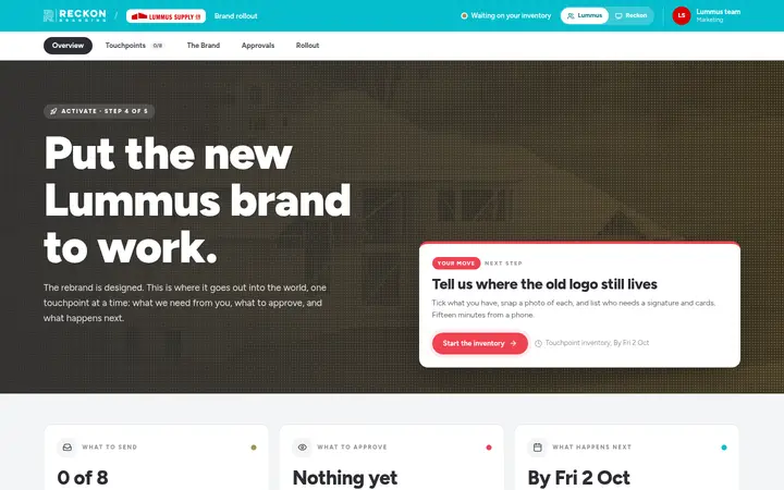 Brand rollout approval portal