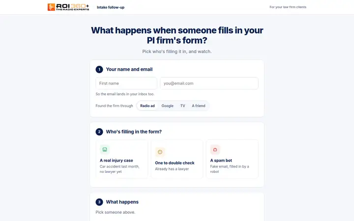 PI intake follow up demo