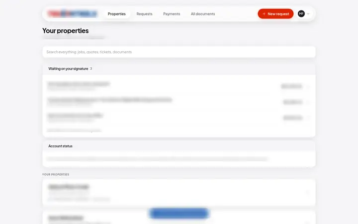 Property manager portal