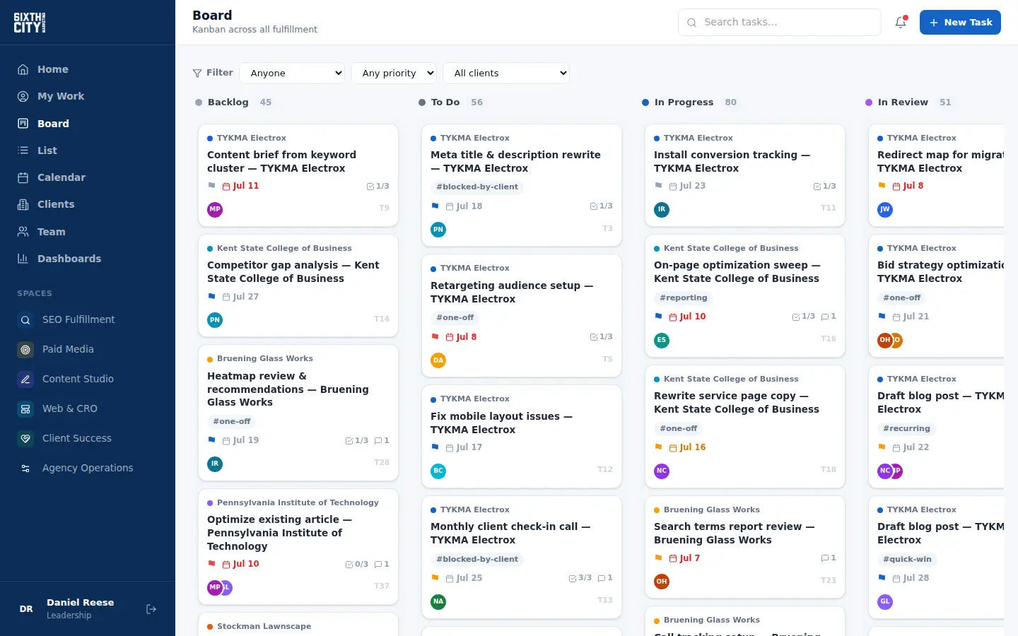Agency project management system