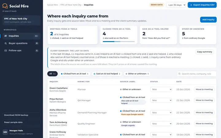 AI source to meeting attribution